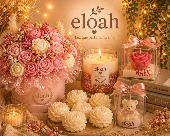 Ramo grande de velas de rosas en tonos rosados